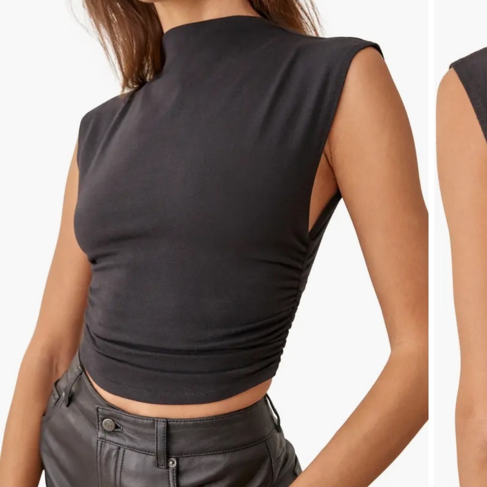 Reformation Lindy Ruched Crop Top